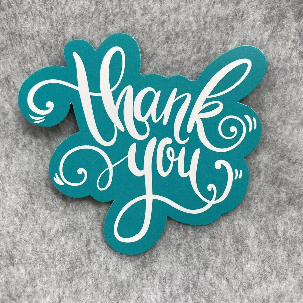 Seller Thank You For Your Purchase Die Cut Cards Notes Blue Sets of 25 - Picture 3 of 7